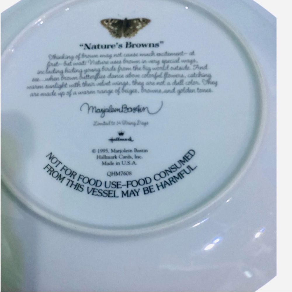 Vintage 1995 Marjolein Bastin Collectors Plate Building A Nest Bird Lovers USA - Picture 3 of 5